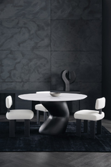 White Linen Modern Dining Chair | Caracole Perry | Caracole.eu.com