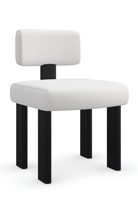 White Linen Modern Dining Chair | Caracole Perry | Caracole.eu.com