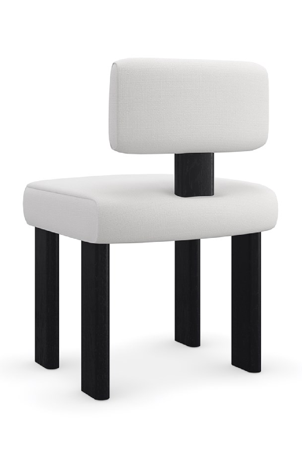 White Linen Modern Dining Chair | Caracole Perry | Caracole.eu.com