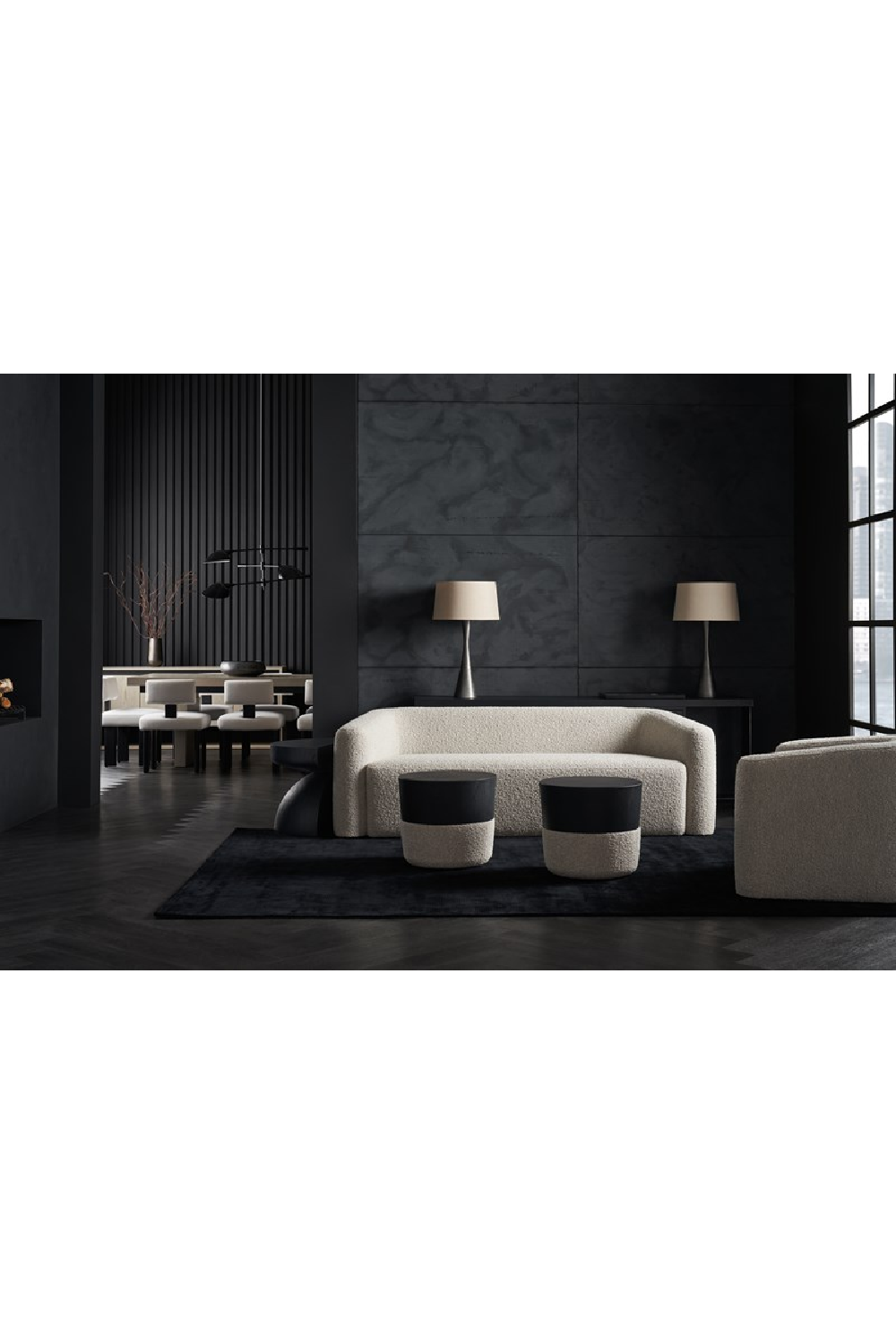 White Linen Modern Dining Chair | Caracole Perry | Caracole.eu.com