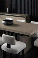 White Linen Modern Dining Chair | Caracole Perry | Caracole.eu.com