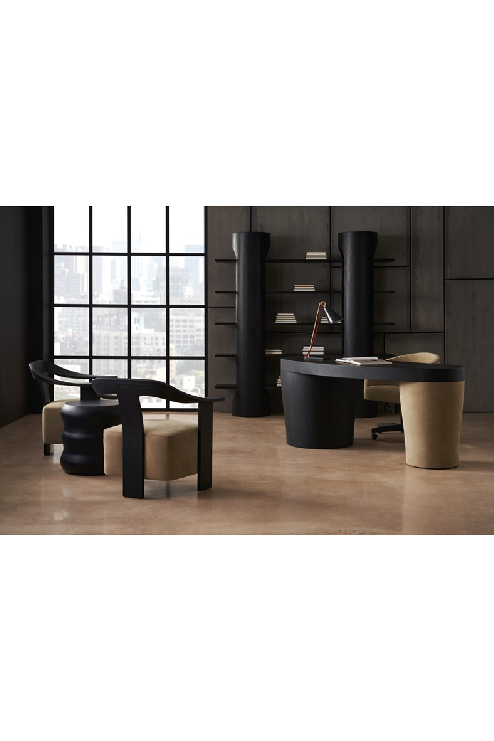 Black Wavy Side Table | Caracole Ama | Caracole.eu.com
