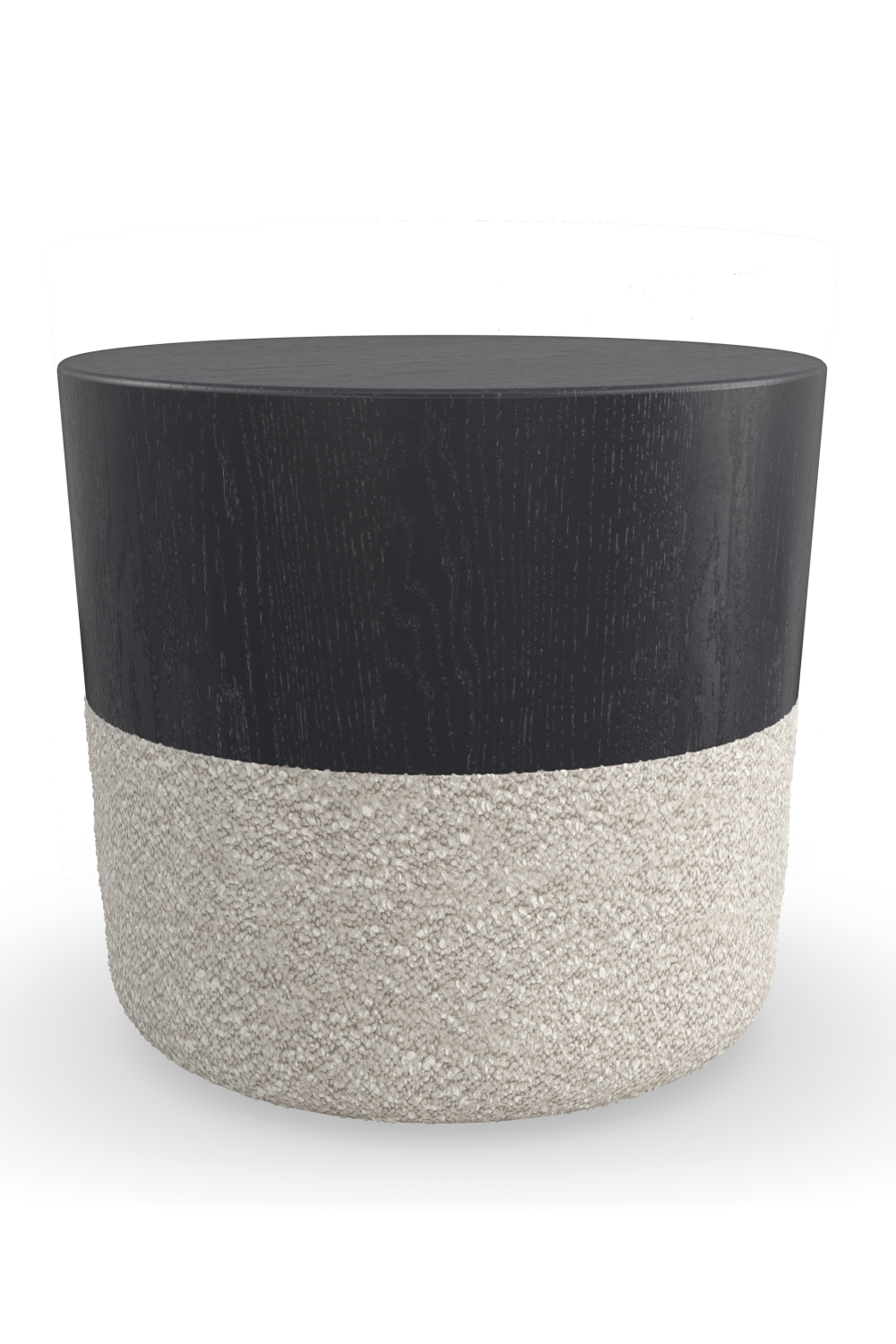 Bouclé Base Round Side Table | Caracole Etta | Caracole.eu.com