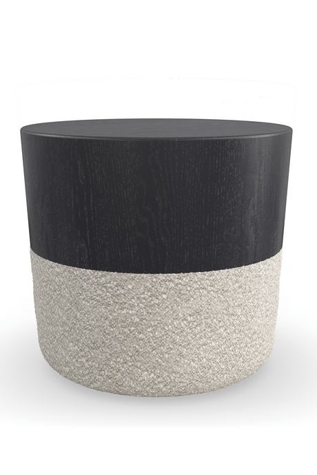 Bouclé Base Round Side Table | Caracole Etta | Caracole.eu.com