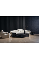 Cream Bouclé Curved Sofa | Caracole Luna | Caracole.eu.com
