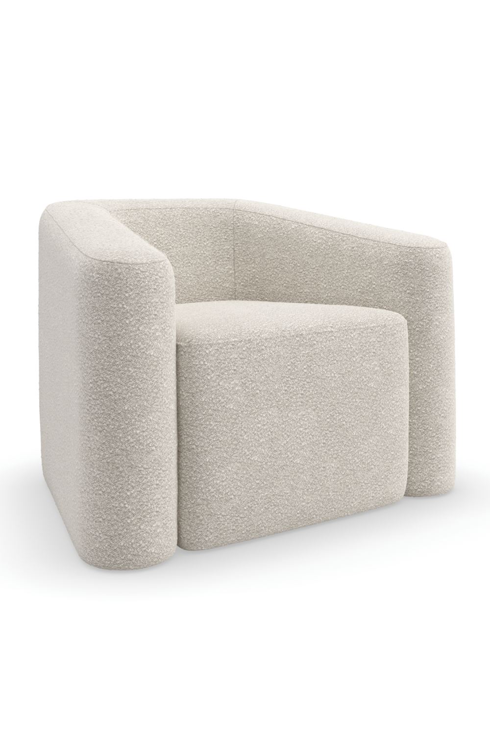 Bouclé Lounge Chair | Caracole Faye | Caracole.eu.com