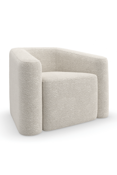 Bouclé Lounge Chair | Caracole Faye | Caracole.eu.com