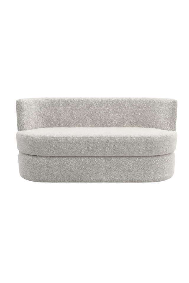 White Bouclé Bench | Caracole Etta | Caracole.eu.com