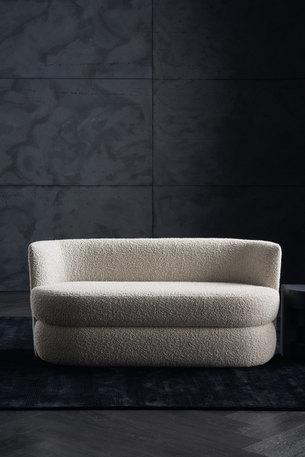 White Bouclé Bench | Caracole Etta | Caracole.eu.com