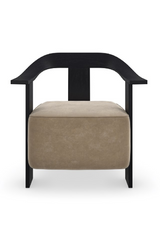 Brown Suede Seat Accent Chair | Caracole Luca | Caracole.eu.com