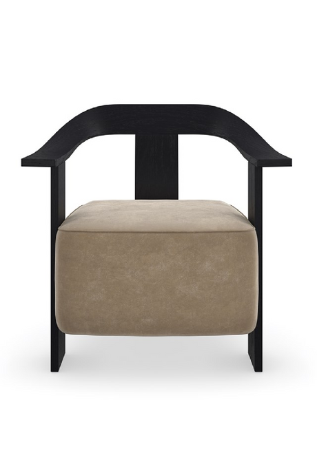 Brown Suede Seat Accent Chair | Caracole Luca | Caracole.eu.com