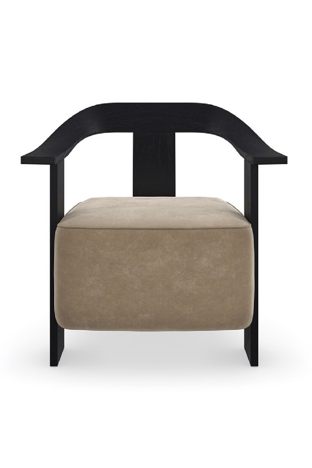 Brown Suede Seat Accent Chair | Caracole Luca | Caracole.eu.com