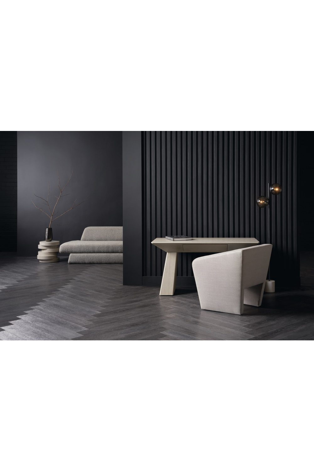 Bouclé Modern Swivel Chair | Caracole Serenity | Caracole.eu.com