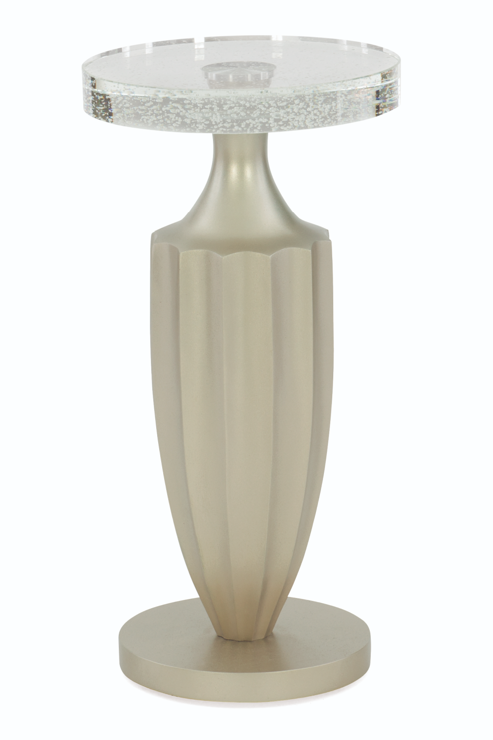 Taupe Fluted Accent Table | Caracole Just A Little Jazz | Caracole.eu.com