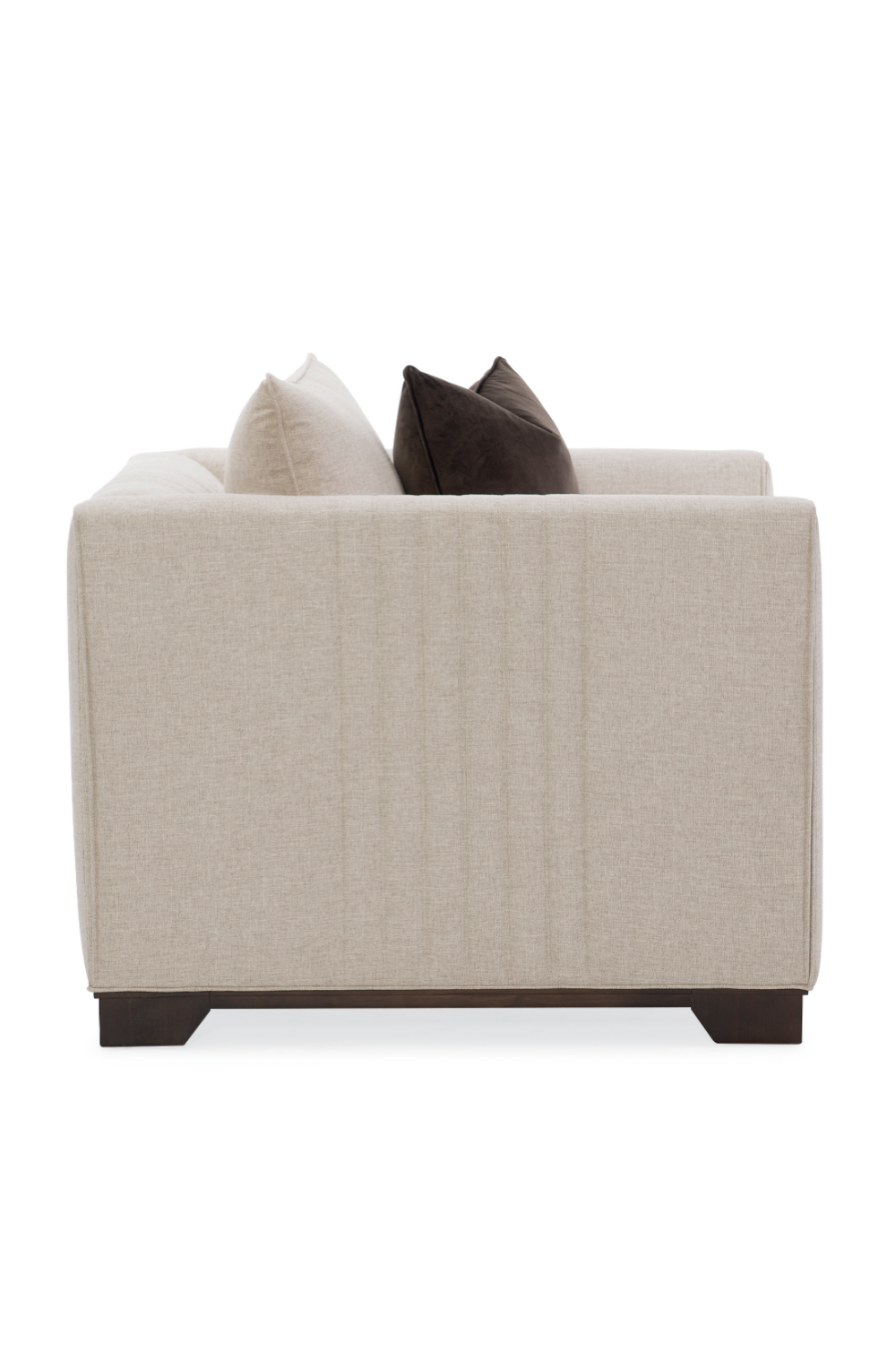 Taupe Linen Lounge Chair | Caracole Moderne | Caracole.eu.com