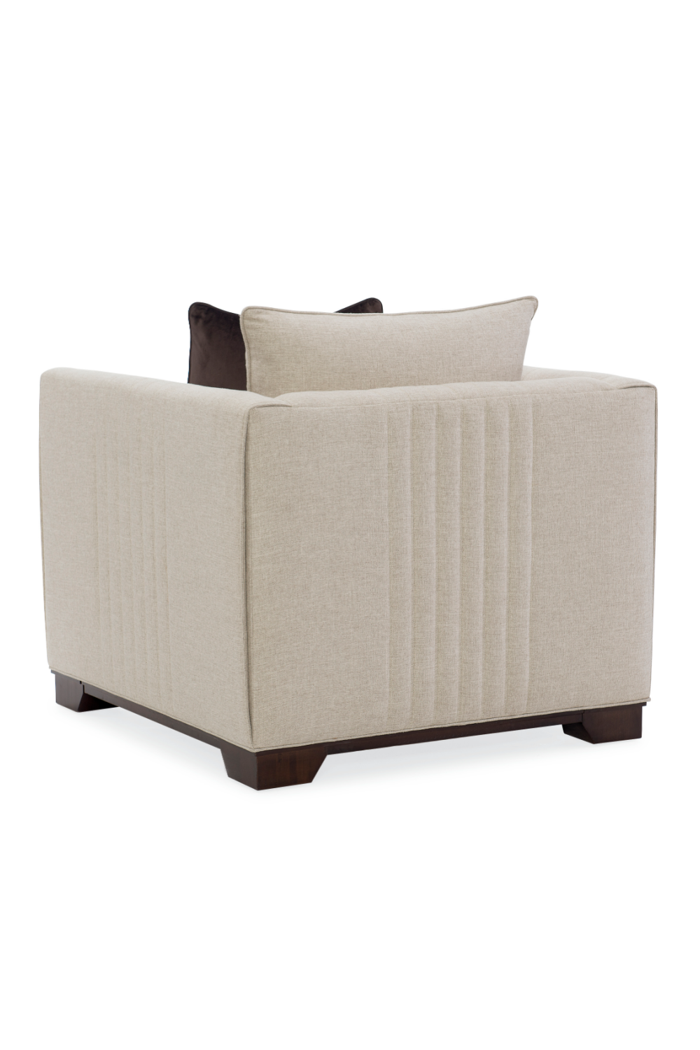 Taupe Linen Lounge Chair | Caracole Moderne | Caracole.eu.com
