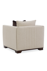 Taupe Linen Lounge Chair | Caracole Moderne | Caracole.eu.com