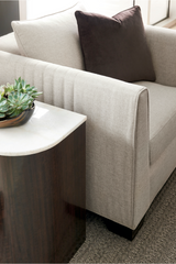Taupe Linen Lounge Chair | Caracole Moderne | Caracole.eu.com