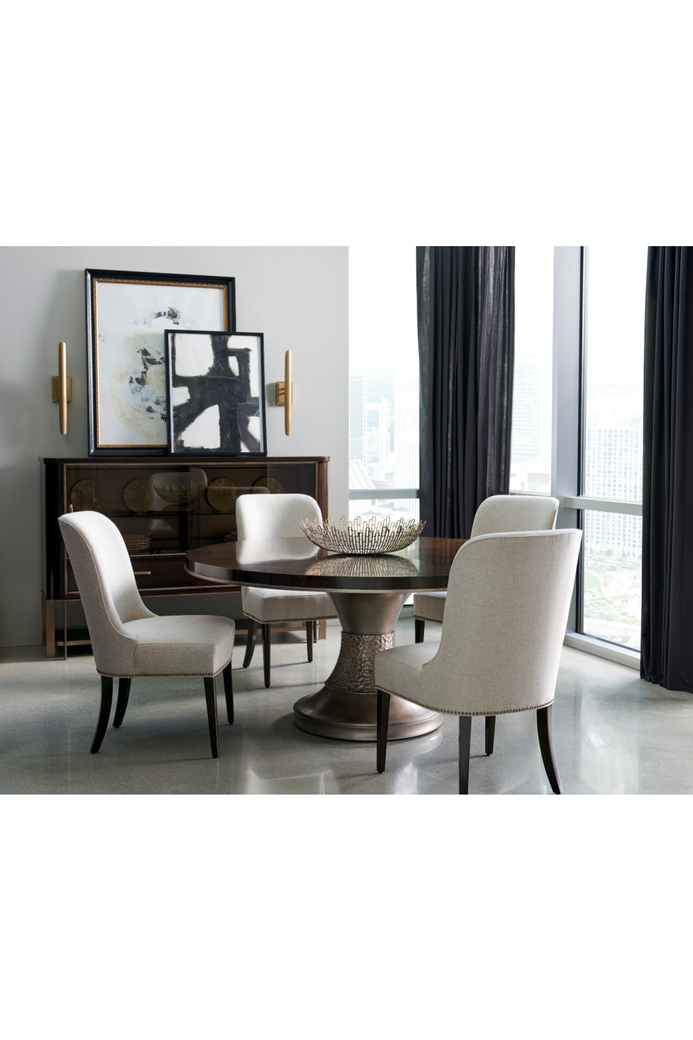 Round Wooden Dining Table | Caracole Moderne | Caracole.eu.com