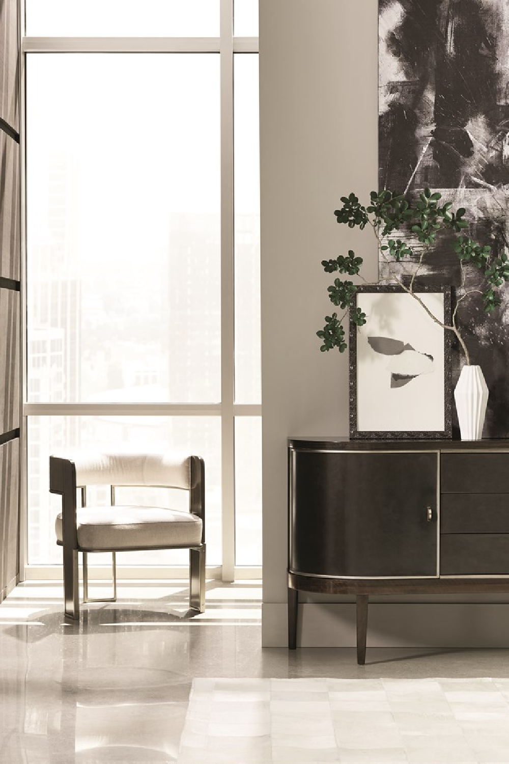Dark Curved Sideboard | Caracole Moderne | Caracole.eu.com