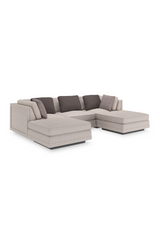 Beige Woven Ottoman | Caracole Fusion | Caracole.eu.com