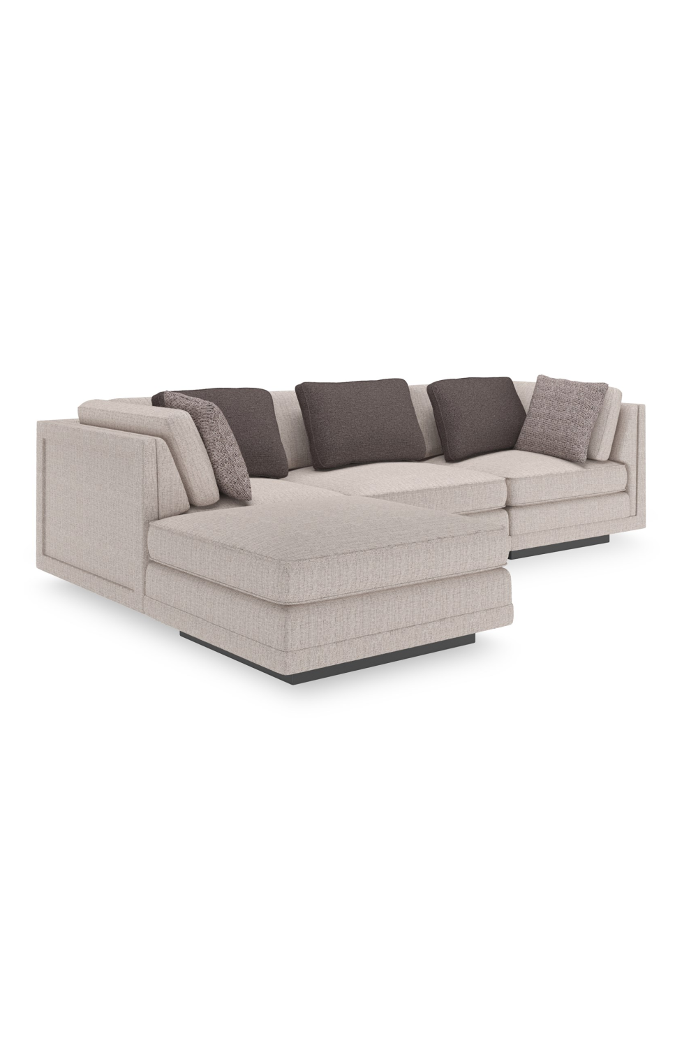 Beige Woven Ottoman | Caracole Fusion | Caracole.eu.com