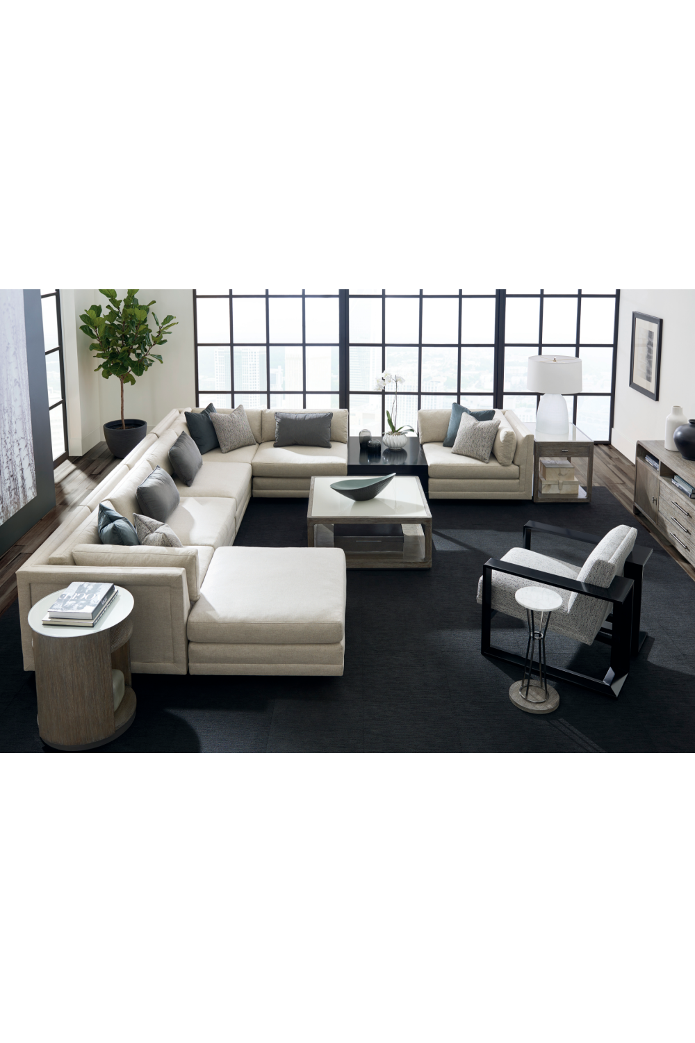 Gray Modern Sectional Sofa | Caracole Fusion | Caracole.eu.com