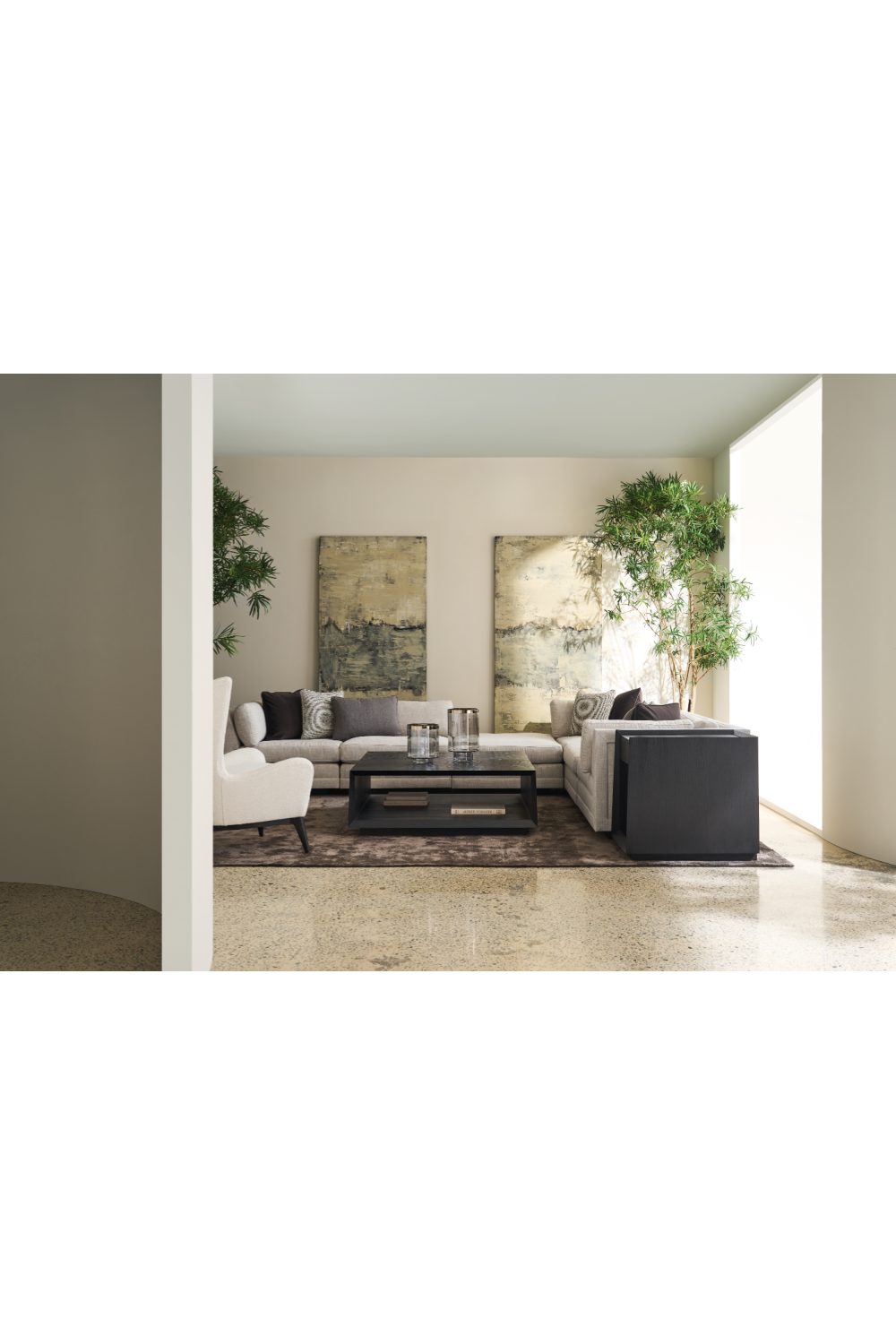 Beige Armless Chair | Caracole Fusion | Caracole.eu.com