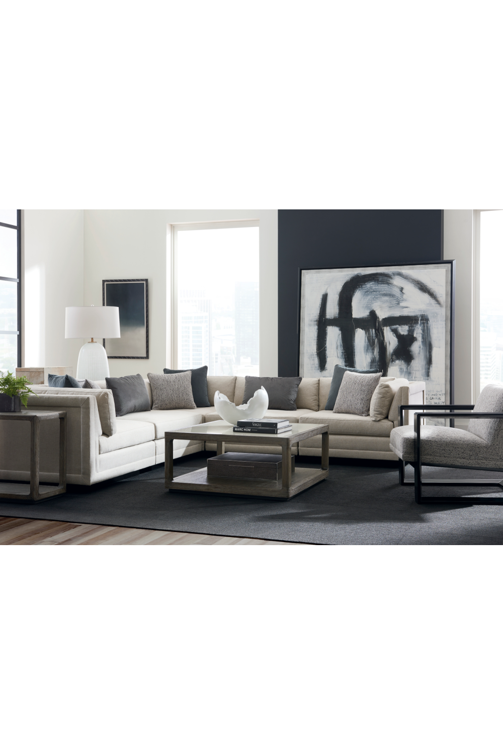 Neutral-Toned Sectional Sofa | Caracole Fusion | Caracole.eu.com