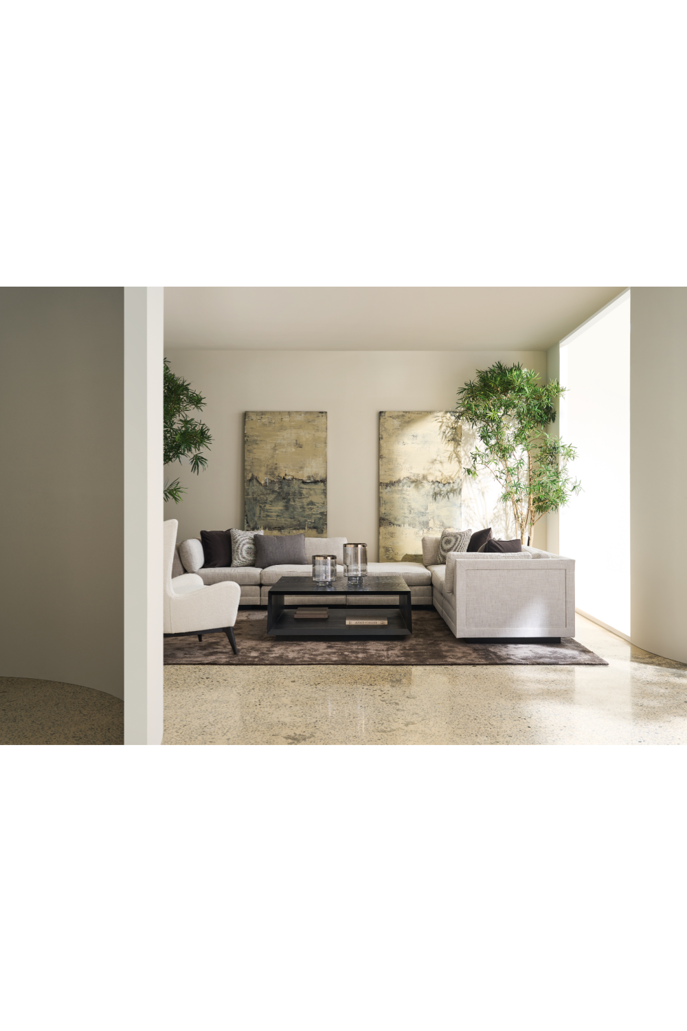 Beige Corner Sofa | Caracole Fusion | Caracole.eu.com