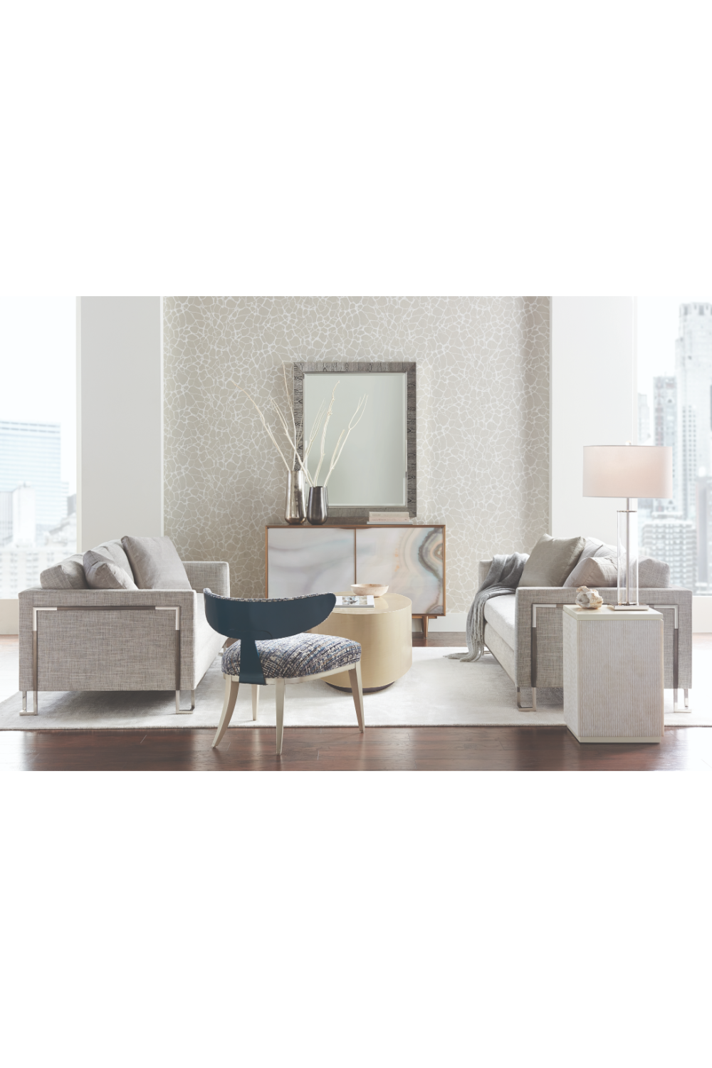 Crescent Back Accent Chair | Caracole Half Moon | Caracole.eu.com