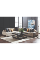 Neutral-Toned Sectional Sofa | Caracole I'm Shelf-Ish | Caracole.eu.com