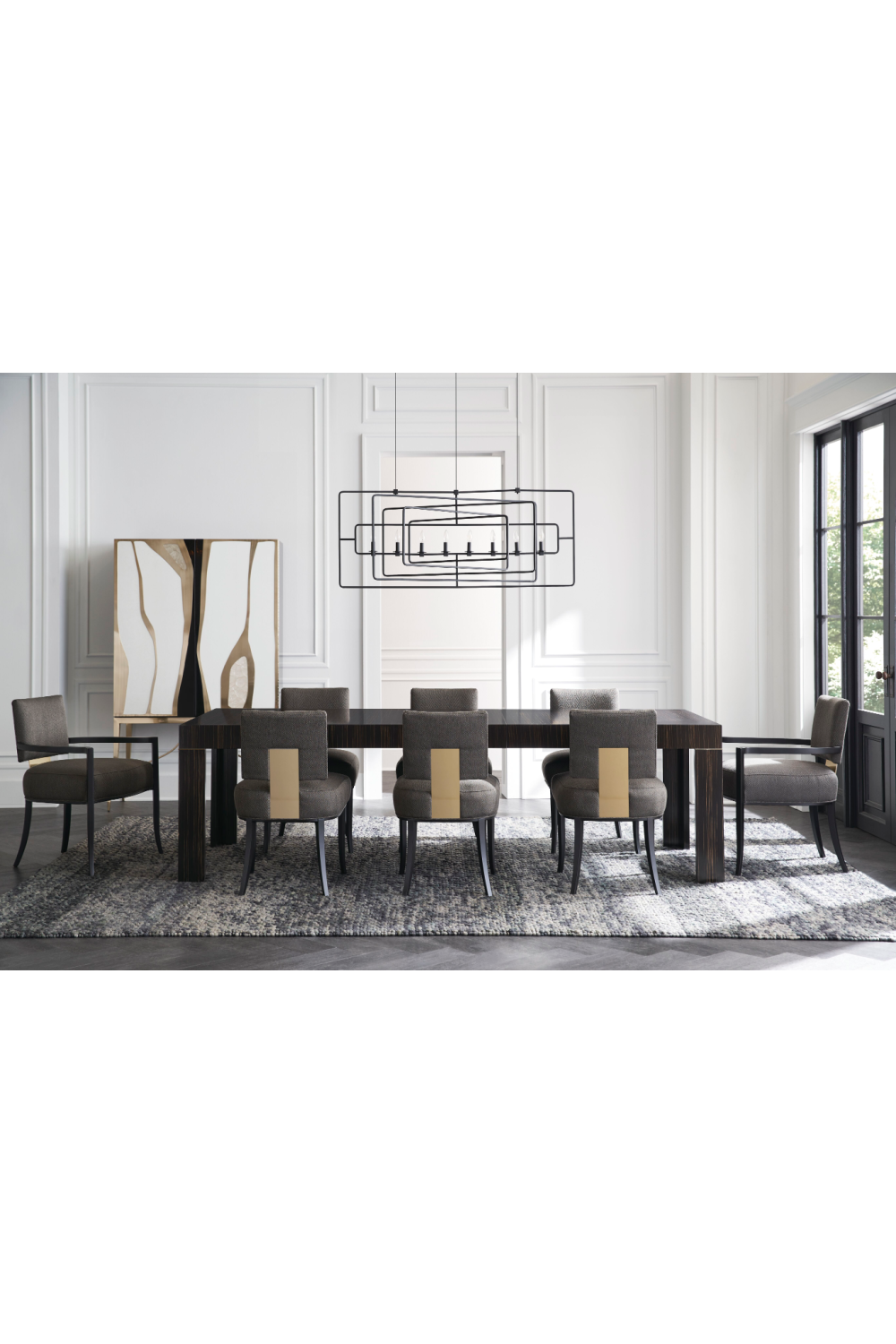 Striated Wood Extendable Dining Table | Caracole Edge | Caracole.eu.com