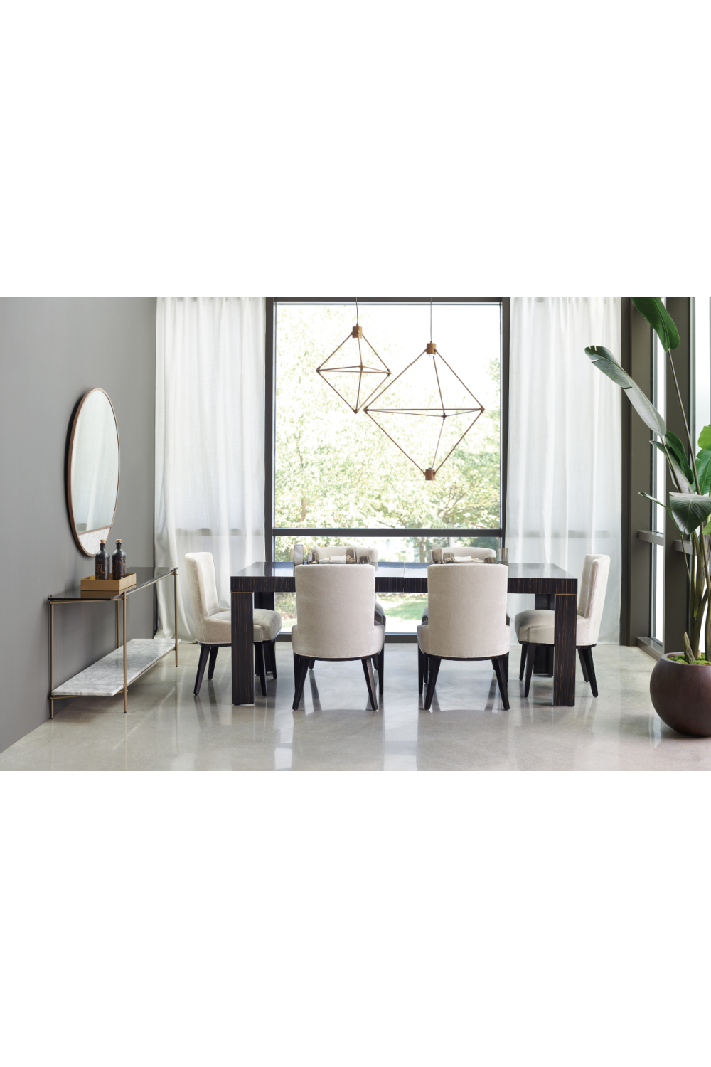 Striated Wood Extendable Dining Table | Caracole Edge | Caracole.eu.com