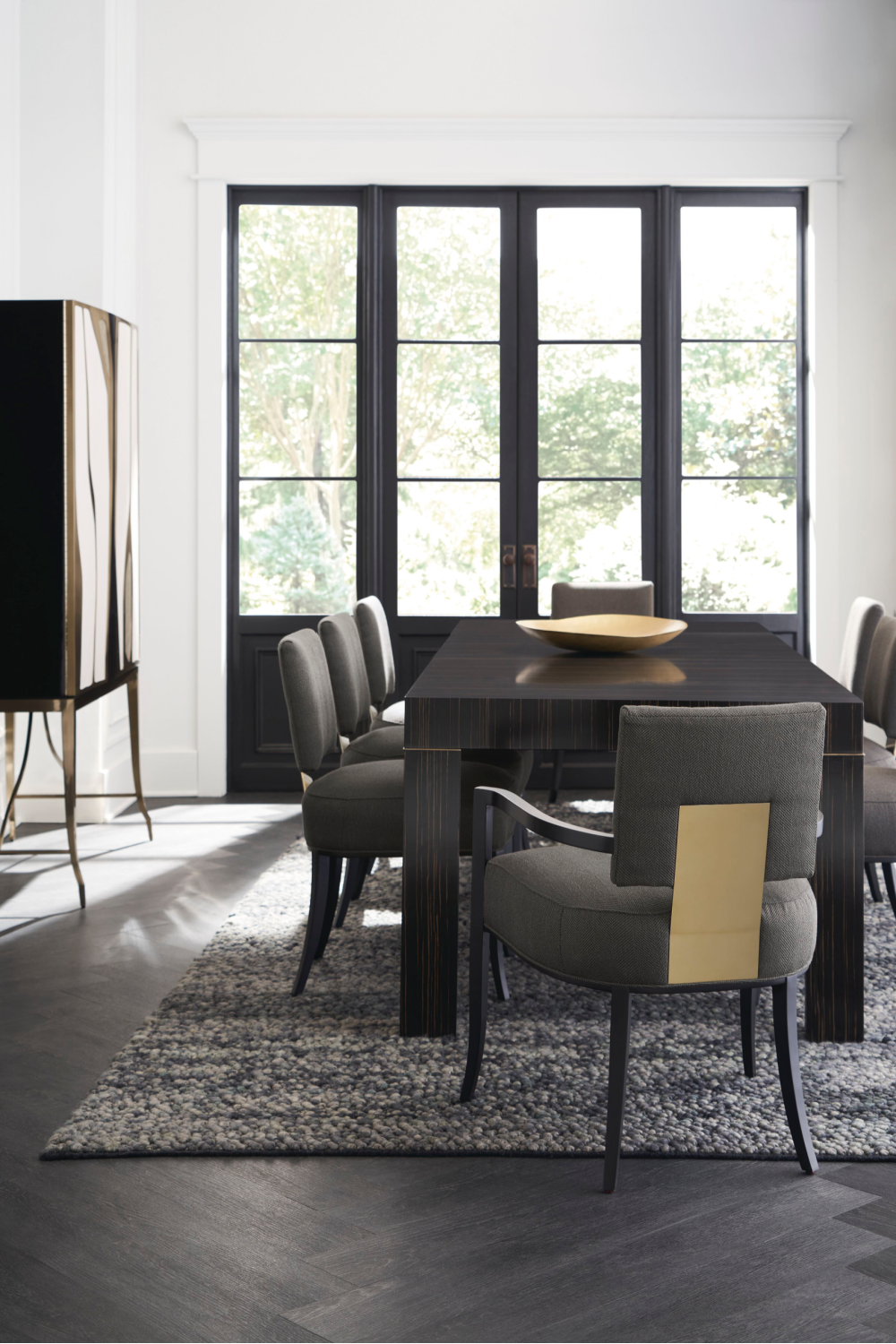 Striated Wood Extendable Dining Table | Caracole Edge | Caracole.eu.com