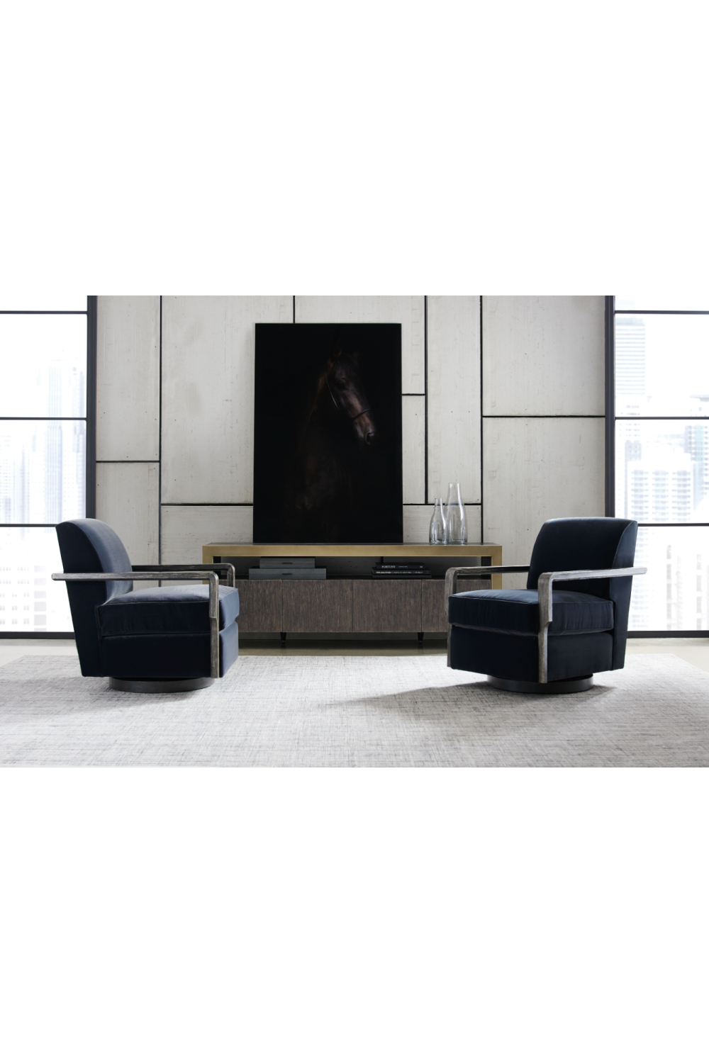 Black Art Deco Swivel Chair | Caracole Rewind | Caracole.eu.com
