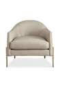 Taupe Leather Lounge Chair | Caracole Rebound | Caracole.eu.com