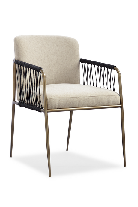 Black Cord Detail Dining Armchair | Caracole Remix | Caracole.eu.com