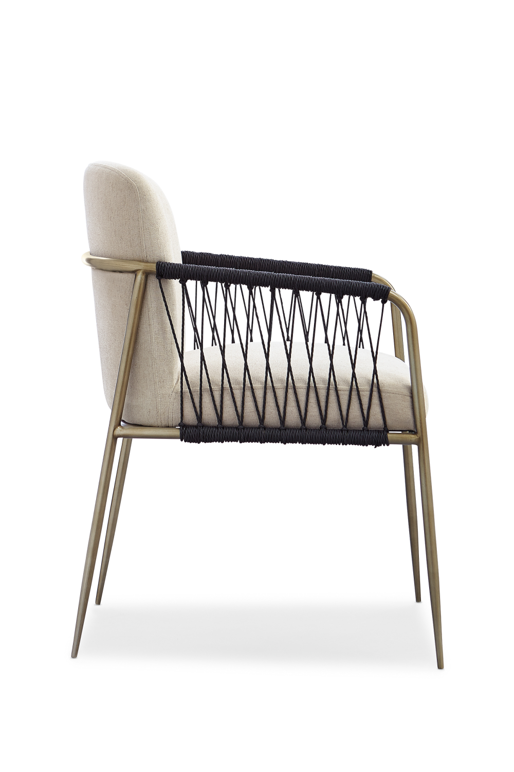 Black Cord Detail Dining Armchair | Caracole Remix | Caracole.eu.com
