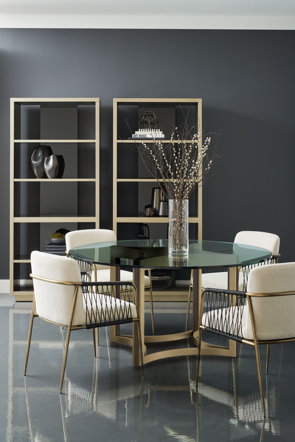 Black Cord Detail Dining Armchair | Caracole Remix | Caracole.eu.com