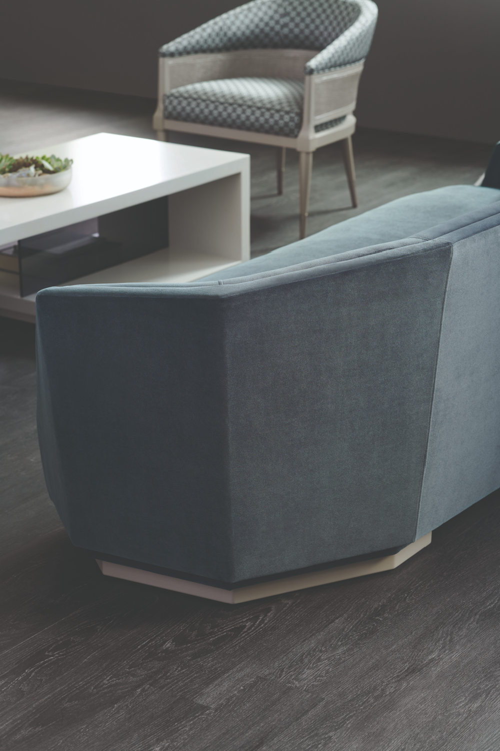 Dark Blue Modern Sofa | Caracole Expressions | Caracole.eu.com
