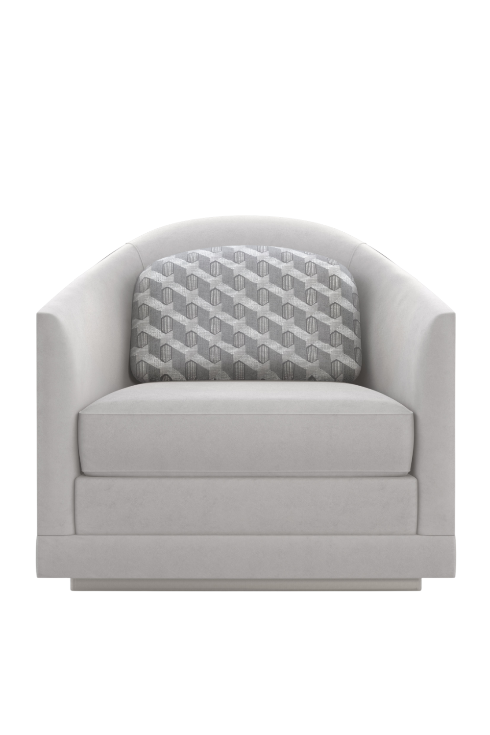 Curved Velvet Lounge Chair | Caracole Da Vita | Caracole.eu.com