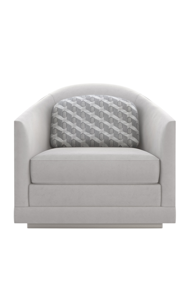 Curved Velvet Lounge Chair | Caracole Da Vita | Caracole.eu.com