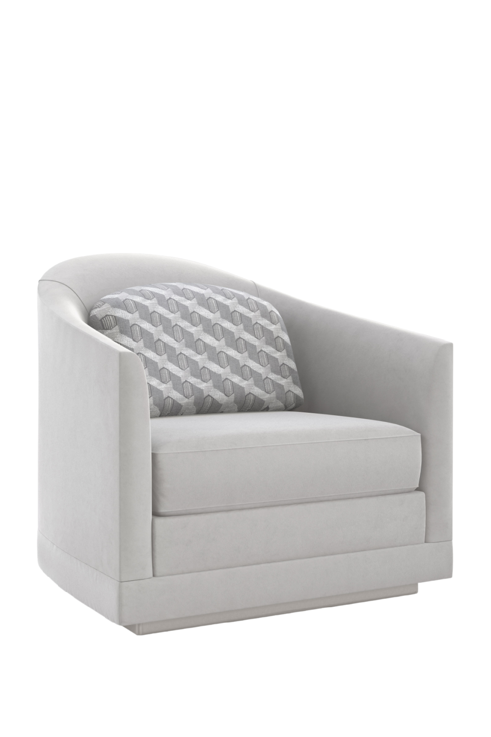 Curved Velvet Lounge Chair | Caracole Da Vita | Caracole.eu.com