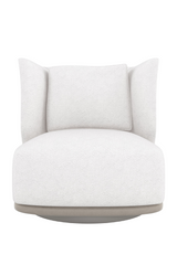 White Bouclé Swivel Chair | Caracole Seville | Caracole.eu.com