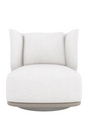 White Bouclé Swivel Chair | Caracole Seville | Caracole.eu.com