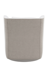 White Bouclé Swivel Chair | Caracole Seville | Caracole.eu.com