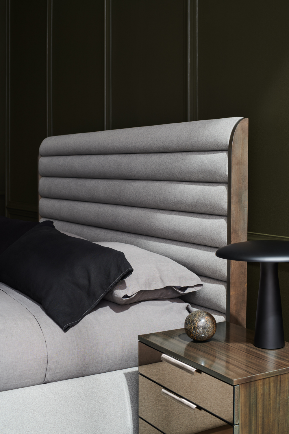 Gray Channeled Panel Bed | Caracole La Moda | Caracole.eu.com