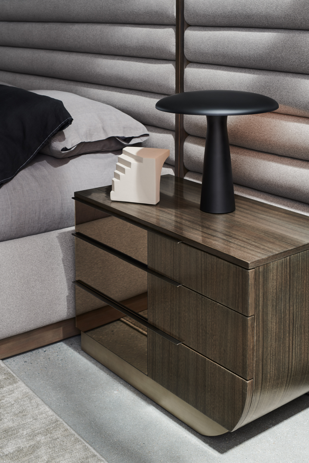 Gray Channeled Panel Bed | Caracole La Moda | Caracole.eu.com