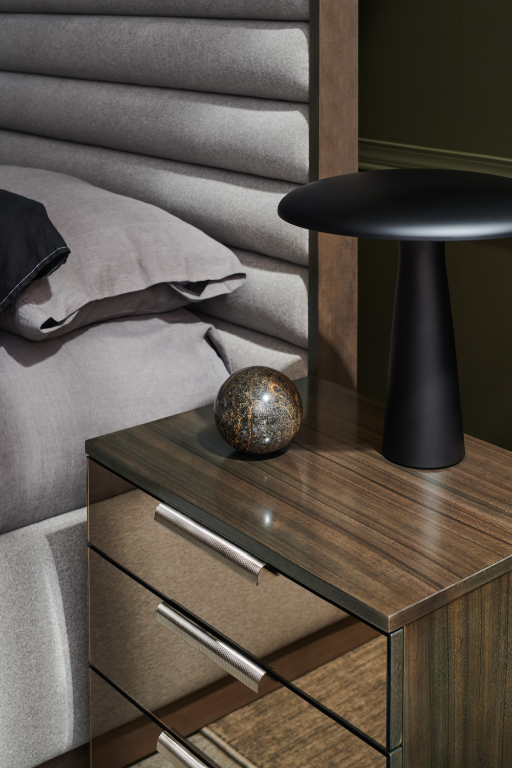 Gray Channeled Panel Bed | Caracole La Moda | Caracole.eu.com